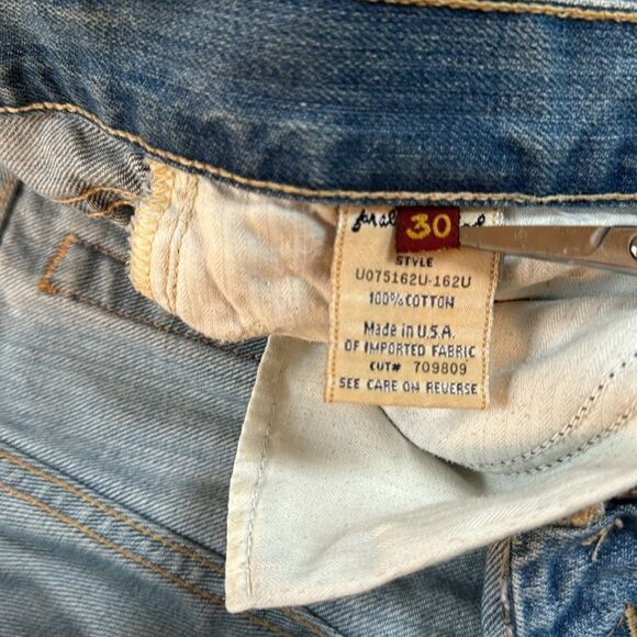 Seven for all Mankind denim straight leg bootcut medium wash jeans 31 - Picture 5 of 9